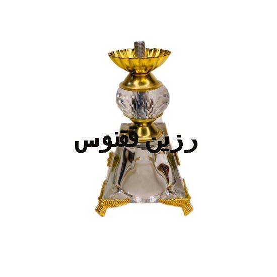تصویر پایه شیرینی خوری یا میوه خوری طلایی